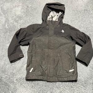 The North Face Coat Kids Youth XXS 5 Gray Hooded 3 in 1 *flaw